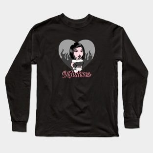 Whatever Girl Doll Black Out Heart v4 Long Sleeve T-Shirt
